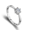 H:HYDE Fashion Crystal CZ Stone Wedding Engagement Rings for Couples Stainless Steel Adjustable Ring for women men