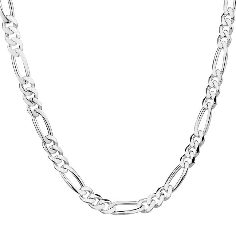 Wholesale 1 pcs Simple Silver Color Chain Necklace Fine Jewelry For Women Men 16inch-30 inch
