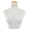 Ladies Chest Chains Shiny Crystal Rhinestone Mesh Body Bra Sexy Charm Women Transparent Body Chest Chain Jewelry