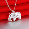 925 Stamped Silver cute elephant pendant Necklace For Women  designer Jewelry Wedding party gifts streetwear