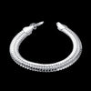 trend 925 sterling silver 10MM flat snake bone Bracelet for men woman fine  party jewelry wedding accessories gifts