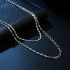 Street all-match jewelry 925 Stamped silver classic double chain necklaces for women party Wedding Jewelry gifts