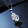 Street trend 925 Stamped silver Hollow water drop pendant necklaces for women party wedding got engaged jewelry gifts