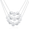 925 Stamped Silver Frosted round beads Snake chain Necklace for woman classic party Jewelry Christmas gift