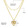 Gold Silver Color Heart Multi Layer Choker Necklace Jewelry Women Girls Simple Geometric Bijoux Femme Pendant Chain 2022
