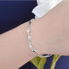 925 Stamp Silver Color Lucky Bracelets Chain Bangle Animal Dolphin Zirconia bangle Women ladies Jewelry Gift Christmas