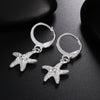 925 Sterling Silver Pretty starfish earrings for women fine Ear clip  party Jewelry Christmas Gifts