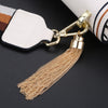 Metal Chain Tassel Pendant Bag Decoration Handbag Ornament Spring coil Purse Buckle 10cm 11cm 15cm Length Silver Black
