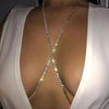 sexy bikini crystal chain thigh chain chest chain exquisite simple Rhinestone chain chest chain gift for lovers