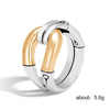 Trendy Metal Double-Layer Ring Women's Ring Gold-Plated Plain Ring Silver-Plated Accessories Party Jewelry
