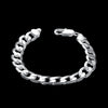 Street wild 925 sterling silver Classic 10MM geometry chain Bracelets for men's women party fine Jewelry Christmas Gifts