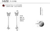 925 Stamp Silver Color Tassels Earrings Butterfly Ear Stud Womens  Party Jewelry Love Gift Christmas