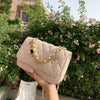 Candy Color Graceful Women's Bag 2022 Chain Single Shoulder Slant Ring Bag Simple Metal Decoration Small Square