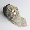 Handmade Shoulder Jewelry Tassel Rhinestones Epaulettes Clothing Accessories Brooch Epaulet Shoulder Brooches