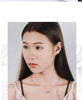 Female 925 Stamp Silver Color Double Heart Pendants And Necklaces For Women LOVE Wedding Party Jewelry