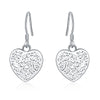 noble 925 Sterling Silver Pretty heart Earrings for Women Jewelry Christmas Gifts party wedding