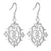 925 Sterling Silver elegant Retro window grilles earrings for women  party wedding Jewelry Holiday gifts