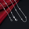 Korean 925 Stamped Silver charms Round beads chain Necklace For Women 16-24 inch party wedding Jewelry accessories gift