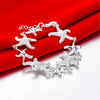 925 sterling Silver charms Frosted starfish Bracelets for Women Wedding Party fine  designer Jewelry Holiday gifts