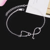 Popular Jewelry 925 sterling Silver Simple Stethoscope Chain Bracelets for Women Wedding Party Christmas Gifts