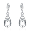 Charms 925 Sterling Silver elegant Water Drop Zircon stud Earrings for Women party wedding Jewelry Christmas Gifts