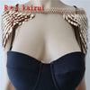 Scalemail Mermaid Gold Fish Scales Shoulder Chains Layers Scale Chainmail Gold Single Fish Scale Shoulder Jewelry