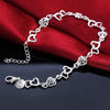 Street wild Beautiful romantic heart flowers 925 sterling silver Bracelet for woman fine jewelry Wedding party gifts