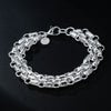 Popular brands 925 sterling silver fine geometric Bracelets for women man jewelry party wedding accessories Couple gifts