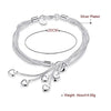 2022 925 Stamp Silver Color Bracelet Hook Five Heart Fine Jewelry Accessories Silver Charm Bracelets for Women Christmas