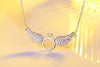 Ring Angel Wings 925 Stamp Silver Color Trendy Pendant Chain Necklace For Women Zircon Girl Necklace Anniversary Fine Jewelry