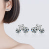 925 Stamp Silver Color Women Jewelry Earrings Bicycle Zircon Style Stud Earing Charm Girls Gifts Christmas