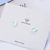 925 Stamp Silver Color Dancing Whale Earrings Blue Charms Stud Earrings For Women Girls Jewelry