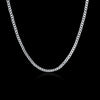 925 Stamped Silver classic 1.5MM Box chain Necklace 16-24 inches For Women man wedding party Jewelry Holiday gift
