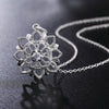 925 Stamped Silver noble Zircon flower Pendant Necklace For Women charms party wedding Jewelry Christmas gifts