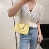 Candy Color Graceful Women's Bag 2022 Chain Single Shoulder Slant Ring Bag Simple Metal Decoration Small Square