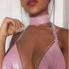 Sexy Body Jewelry Nightclub DJ Lady DS Sparkling Bra Classic Copper Star Rhinestone Charm beach Strap type Chest  chain
