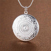 charms 925 Stamped Silver classic round Photo frame Pendant Necklace for woman wedding party Jewelry  Holiday gifts