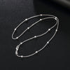 Korean 925 Stamped Silver charms Round beads chain Necklace For Women 16-24 inch party wedding Jewelry accessories gift