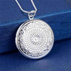 charms 925 Stamped Silver classic round Photo frame Pendant Necklace for woman wedding party Jewelry  Holiday gifts