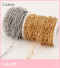 1pc/lot 40-50cm Stainless Steel Flattened Paperclip Craft Chain With Lobster Clasp Necklace For Women Men DIY Jewelry Making