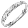 Lotus Carp Lucky 925 Stamp Silver Color Bracelet Bangle For Women  Wedding Cuff Jewelry Girl Christmas Gift