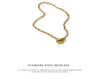 Yhpup Design Square Link Chain Necklace for Women Stainless Steel Golden Metal Stylish Choker Necklace Anniversary Jewelry