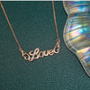 letter necklace female Korean simple girl heart rose gold wild clavicle chain s925 sterling silver women's neck chain