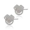 925 Sterling Silver tennis bud Weave stud Earrings for Woman Holiday gifts wedding party noble Jewelry