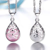 925 Stamp Silver Color Chains And Necklaces For Women Neck Jewelry Moonstone Water Drop Beads Pendant Wedding Party