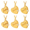 hip-hop trend English letters romantic love heart-shaped oil drop necklace inlaid zirconium personality clavicle chain