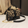 Leopard Crossbody Bags for Women with Zipper Decoration 2022 Ladies Chain Purse and Handbags Patent Leather Small Shoulder Bag