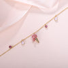 Jewelry  SWA New. Delicate and Elegant Gold Pink Ice Cream Pearl Pendant Chain Item Women's Pendant Necklace