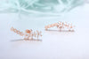 925 Stamp Silver Color Women Earrings Star Zircon Stud Earrings Girl Gifts Jewelry  Christmas
