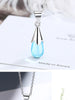 Water Drop Crystal Pendants And Necklaces For Women 925 Stamp Silver Color Female Wedding Jewelry Gifts
